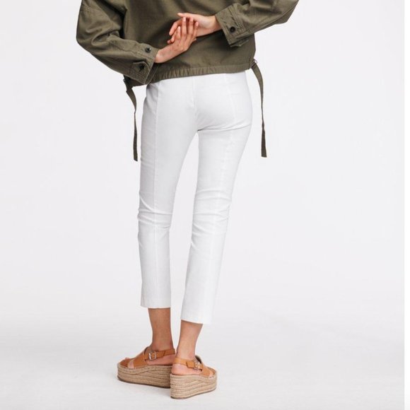 Rag & Bone White Simone Snap Front Pant - Picture 2 of 7